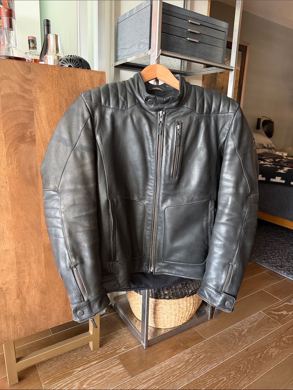Alpinestars Men’s Crazy Eight Leather Motorcycle Jacket